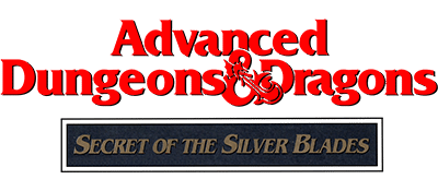 Advanced Dungeons & Dragons Secret of the Silver Blades logo for Commodore 64